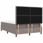 Preview: Boxspringbett mit Matratze mit LED Taupe 140 x 190 cm Stoff