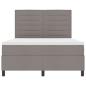 Preview: Boxspringbett mit Matratze mit LED Taupe 140 x 190 cm Stoff