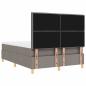 Preview: LED Boxspringbett mit Matratze Taupe 140 x 190 cm Stoff