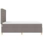Preview: LED Boxspringbett mit Matratze Taupe 140 x 200 cm Stoff