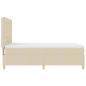 Preview: LED Boxspringbett mit Matratze Creme 140 x 200 cm Stoff