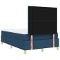 Preview: LED Boxspringbett mit Matratze Blau 120 x 200 cm Stoff