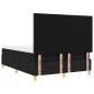 Preview: LED Boxspringbett mit Matratze Schwarz 140 x 190 cm Stoff