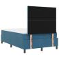 Preview: LED Boxspringbett mit Matratze Dunkelblau 120 x 200 cm Stoff