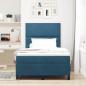 Preview: LED Boxspringbett mit Matratze Dunkelblau 120 x 190 cm Stoff
