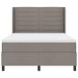Preview: LED Boxspringbett mit Matratze Taupe 140 x 190 cm Stoff