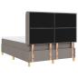 Preview: ARDEBO.de - Boxspringbett mit Matratze Taupe 140 x 190 cm Stoff