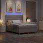 Preview: Boxspringbett mit Matratze Taupe 140 x 200 cm Stoff