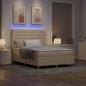Preview: Boxspringbett mit Matratze Creme 140 x 200 cm Stoff