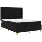 Preview: Boxspringbett mit Matratze Schwarz 140 x 190 cm Stoff