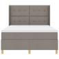 Preview: Boxspringbett mit Matratze Taupe 140 x 190 cm Stoff