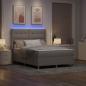 Preview: Boxspringbett mit Matratze Taupe 140 x 200 cm Stoff