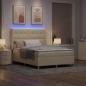Preview: Boxspringbett mit Matratze Creme 140 x 200 cm Stoff