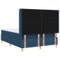 Preview: Boxspringbett mit Matratze mit Kopfteil Blau 140 x 200 cm Stoff