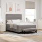 Preview: ARDEBO.de - Boxspringbett mit Matratze Taupe 140 x 190 cm Stoff