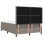 Preview: Boxspringbett mit Matratze Taupe 140 x 190 cm Stoff