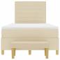 Preview: Boxspringbett mit Matratze Creme 120 x 200 cm Stoff