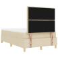 Preview: Boxspringbett mit Matratze Creme 120 x 200 cm Stoff