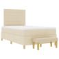 Preview: Boxspringbett mit Matratze Creme 120 x 200 cm Stoff