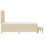Preview: Boxspringbett mit Matratze Creme 120 x 200 cm Stoff