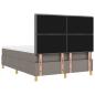 Preview: Boxspringbett mit Matratze Taupe 140 x 190 cm Stoff