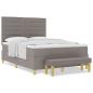 Preview: Boxspringbett mit Matratze Taupe 140 x 190 cm Stoff