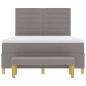 Preview: Boxspringbett mit Matratze Taupe 140 x 190 cm Stoff