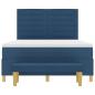 Preview: Boxspringbett mit Matratze mit Kopfteil Blau 140 x 200 cm Stoff