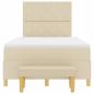 Preview: Boxspringbett mit Matratze Creme 120 x 200 cm Stoff