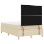 Preview: Boxspringbett mit Matratze Creme 120 x 200 cm Stoff