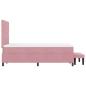 Preview: Boxspringbett mit Matratze mit Kopfteil Rosa 120 x 200 cm Samt