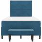 Preview: Boxspringbett mit Matratze Dunkelblau 120 x 190 cm Samt
