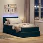 Preview: LED-Speicherbett mit Matratze Dunkelgrün 90 x 190 cm Samt