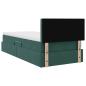 Preview: Bett mit Stauraum und LED mit LED Dunkelgrün 90 x 190 cm Samt