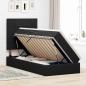 Preview: ARDEBO.de - Bett mit Stauraum und LED mit LED Schwarz 100 x 200 cm Samt
