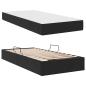 Preview: Aufbewahrungsbett mit Matratze Schwarz 100 x 200 cm Samt