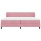 Preview: ARDEBO.de - Boxspringbett mit Matratze mit Kopfteil Rosa 200 x 200 cm Samt