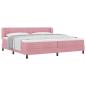 Preview: Boxspringbett mit Matratze mit Kopfteil Rosa 200 x 200 cm Samt