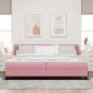 Preview: Boxspringbett mit Matratze mit Kopfteil Rosa 200 x 200 cm Samt