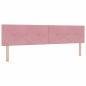 Preview: Boxspringbett mit Matratze mit Kopfteil Rosa 200 x 200 cm Samt