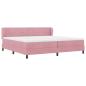 Preview: Boxspringbett mit Matratze mit Kopfteil Rosa 200 x 200 cm Samt