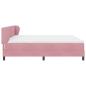 Preview: Boxspringbett mit Matratze mit Kopfteil Rosa 200 x 200 cm Samt