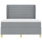 Preview: Boxspringbett mit Matratze Dunkelgrau 90x190 cm Hellgrau Stoff