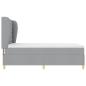 Preview: Boxspringbett mit Matratze Hellgrau 190 x 140 cm Stoff