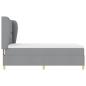 Preview: Boxspringbett mit Matratze Dunkelgrau 90x190 cm Hellgrau Stoff