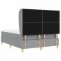 Preview: Boxspringbett mit Matratze Dunkelgrau 90x190 cm Hellgrau Stoff