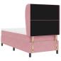 Preview: Boxspringbett mit Kopfteil Rosa 200 x 100 cm Samt