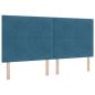 Preview: Boxspringbett mit Kopfteil Dunkelblau 200 x 200 cm Samt