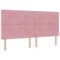 Preview: Boxspringbett mit Kopfteil Rosa 200 x 200 cm Samt