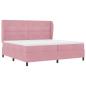 Preview: Boxspringbett mit Kopfteil Rosa 200 x 200 cm Samt